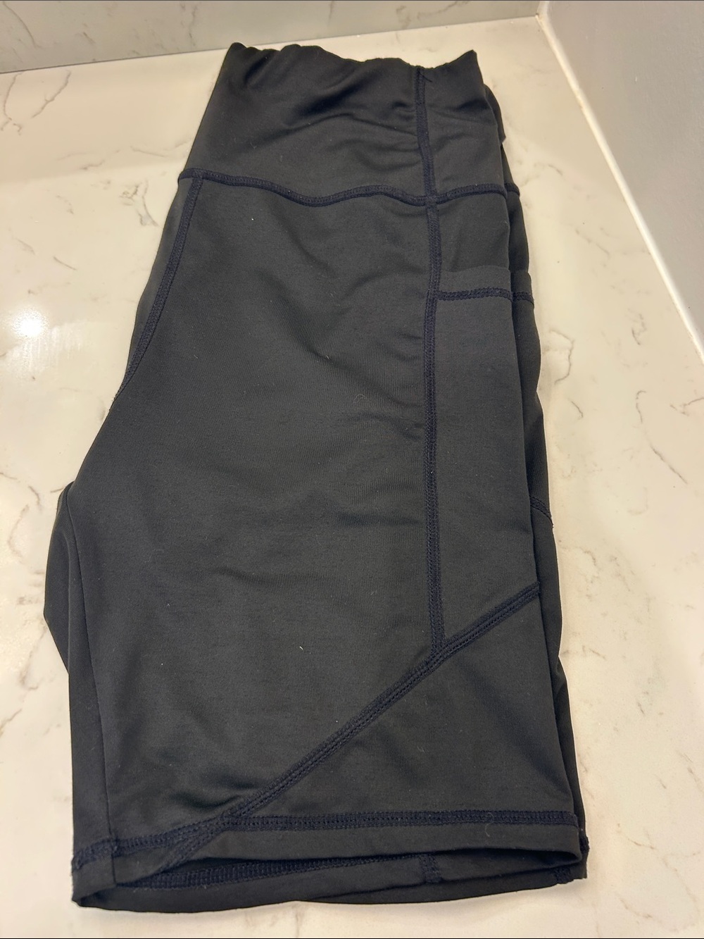 Black High-Rise Bike Shorts - Picture 2 of 7